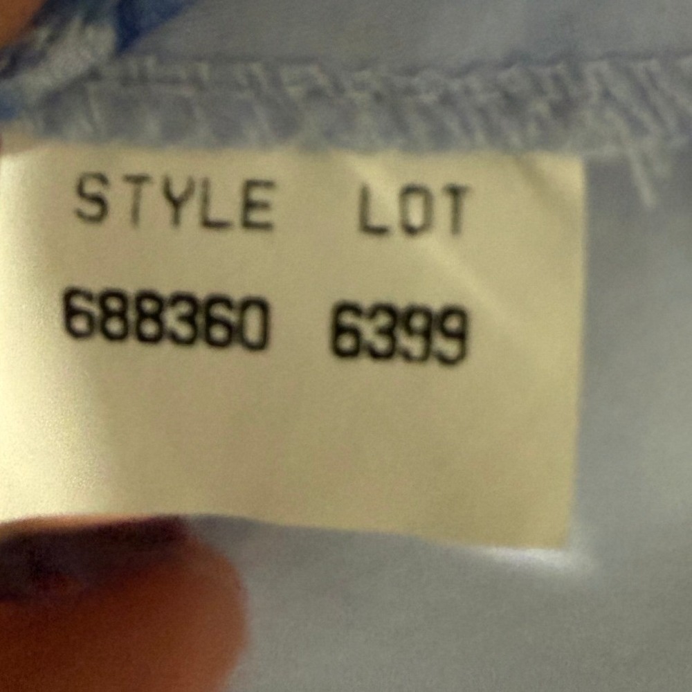 Oscar de la Renta Pink Label Blue Floral Satin Nightgown & Robe Set Large Y2K - Picture 6 of 16